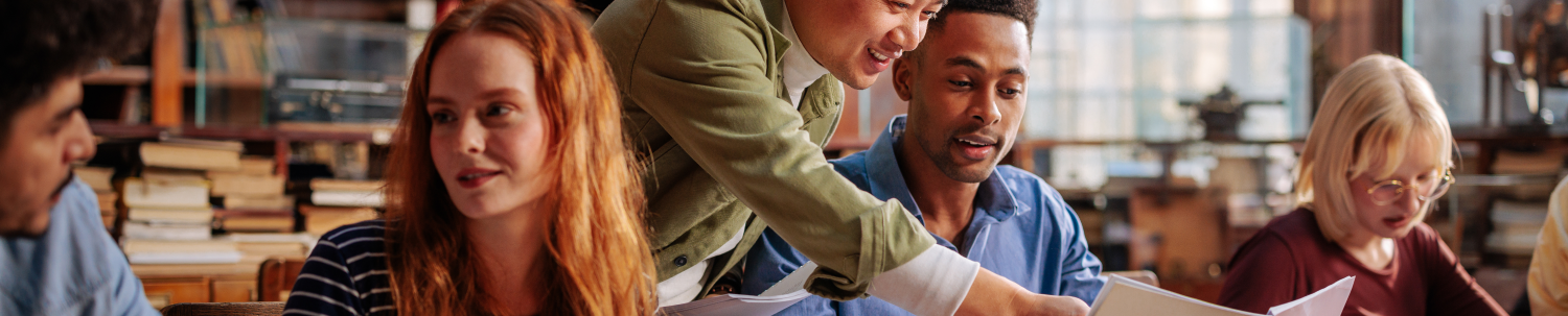 Students in a Library